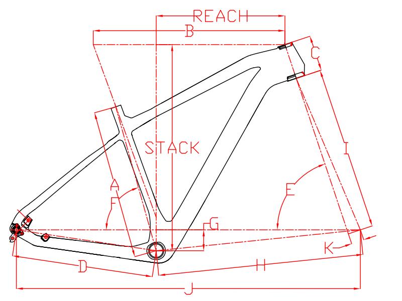 Vollcarbon-Hardtail-Rahmenset