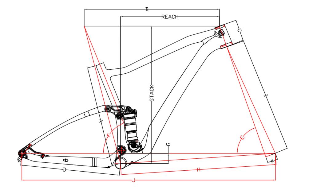 Vollgefederter MTB-Fahrradrahmen aus Carbon