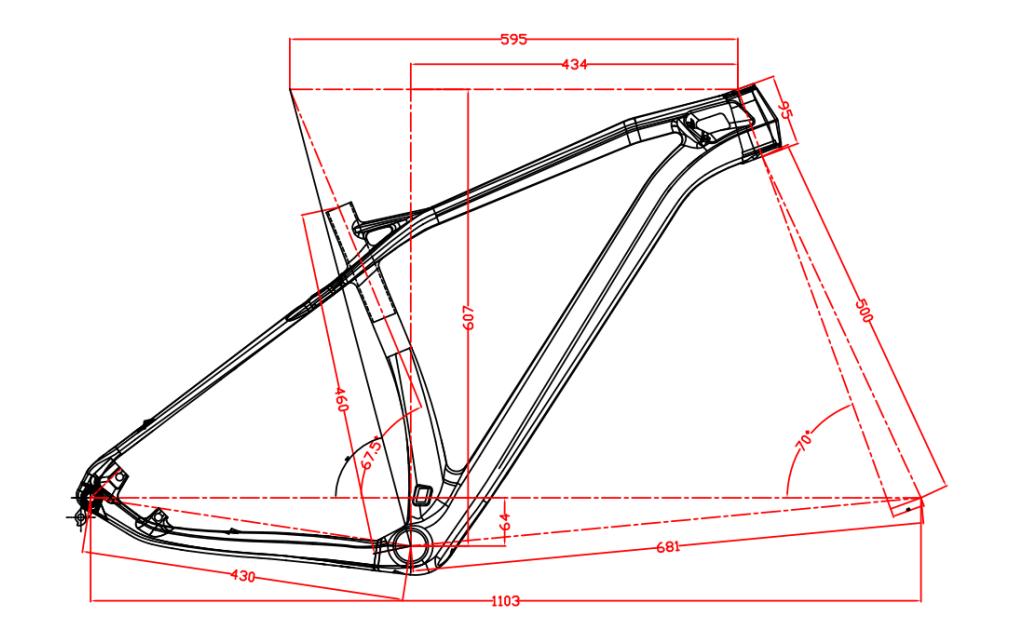 MTB Hardtail Carbon Fahrradrahmen